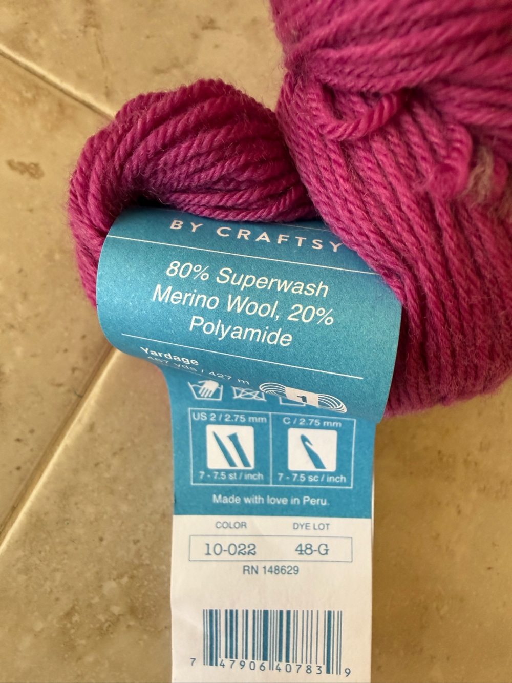 Cloudborn Fibers Merino Superwash Sock Twist Yarn - Raspberry